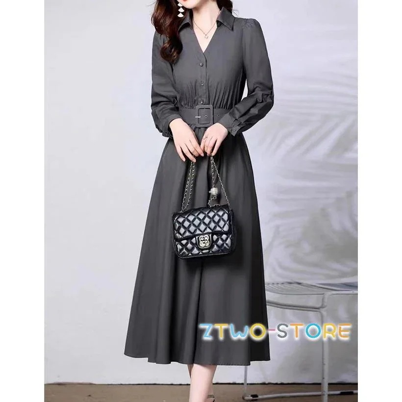 【急速出荷!】ワンピースドレスその他 ワンピースドレスきれいめ 上品 ミモレ丈 ベルト付き 無地 ワンピース ワンピース ワンピースドレス 春 4L 秋 3L 春 ワンピース シンプル 大きいサイズ