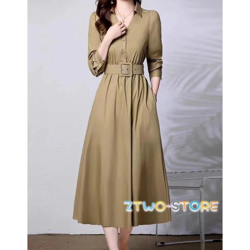 【急速出荷!】ワンピースドレスその他 ワンピースドレスきれいめ 上品 ミモレ丈 ベルト付き 無地 ワンピース ワンピース ワンピースドレス 春 4L 秋 3L 春 ワンピース シンプル 大きいサイズ