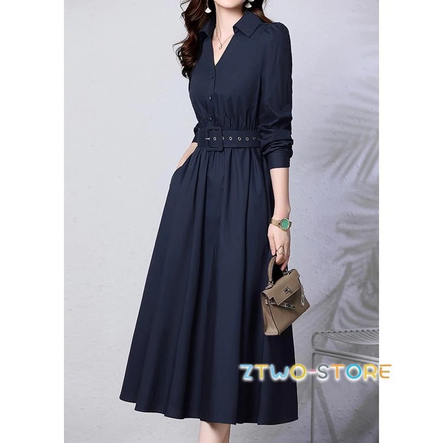 【急速出荷!】ワンピースドレスその他 ワンピースドレスきれいめ 上品 ミモレ丈 ベルト付き 無地 ワンピース ワンピース ワンピースドレス 春 4L 秋 3L 春 ワンピース シンプル 大きいサイズ