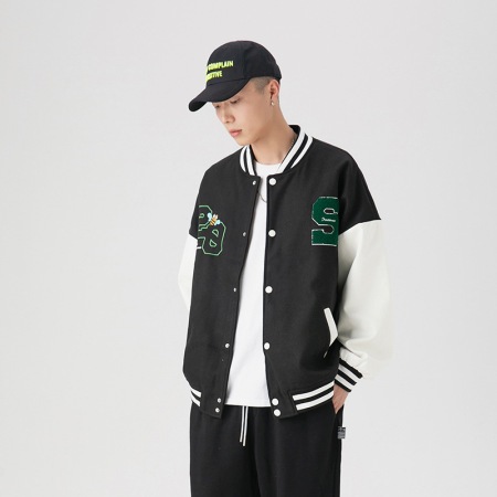 新型アメリカー風コート スタジャン 男女共通 色パッチワーク学院風 ゆったり 野球ジャケット刺繍 新型アメリカー風コート スタジャン 男女共通 色パッチワーク学院風 ゆったり 野球ジャケット刺繍