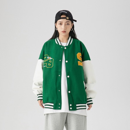 新型アメリカー風コート スタジャン 男女共通 色パッチワーク学院風 ゆったり 野球ジャケット刺繍 新型アメリカー風コート スタジャン 男女共通 色パッチワーク学院風 ゆったり 野球ジャケット刺繍