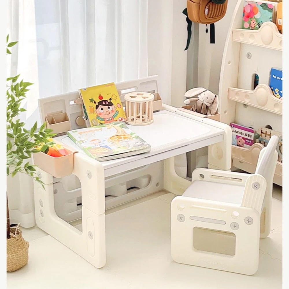 キッズデスク キッズチェア ブロックテーブル ホワイトボード 高