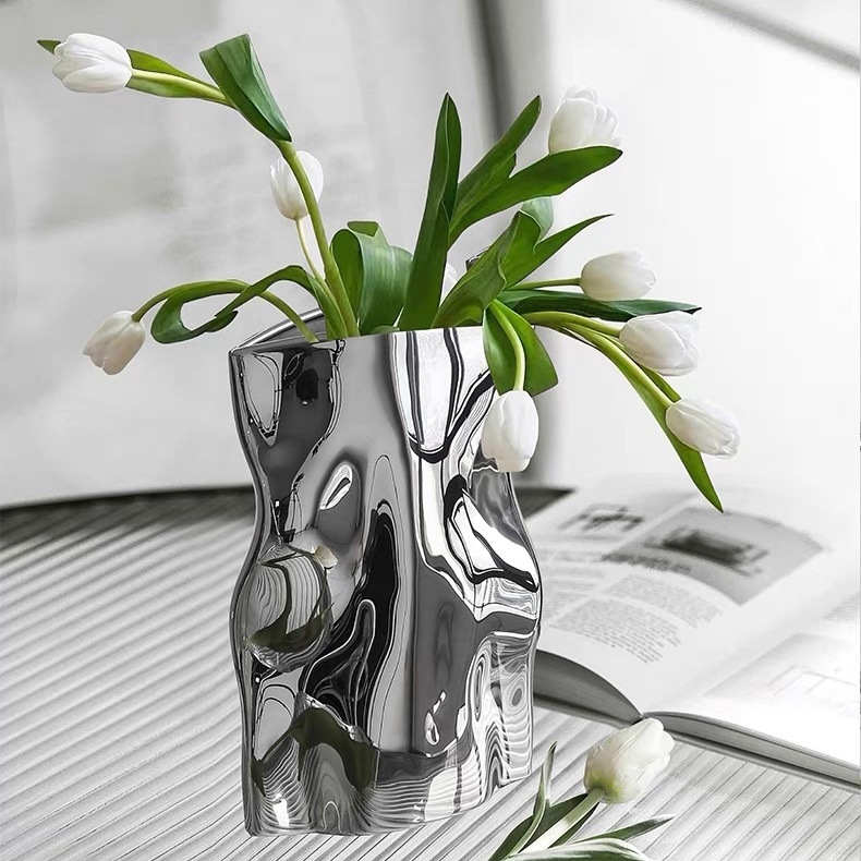 シルバーカラー 縦長 セラミック フラワーベース 花瓶 収納 おしゃれ 韓国インテリア 韓国雑貨 韓国っぽ インテリア雑貨 韓国 シルバーカラー 縦長 セラミック フラワーベース 花瓶 収納 おしゃれ 韓国インテリア 韓国雑貨 韓国っぽ インテリア雑貨 韓国