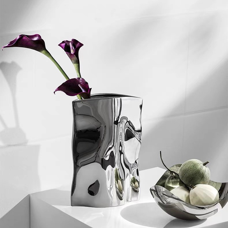 シルバーカラー 縦長 セラミック フラワーベース 花瓶 収納 おしゃれ 韓国インテリア 韓国雑貨 韓国っぽ インテリア雑貨 韓国 シルバーカラー 縦長 セラミック フラワーベース 花瓶 収納 おしゃれ 韓国インテリア 韓国雑貨 韓国っぽ インテリア雑貨 韓国