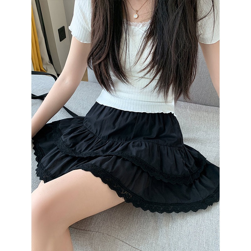 【1つ買うと10つ無料】バレエスタイルのレースケーキスカート2025春と夏のハイウエストスリムな甘くてスパイシーな ラインの汎用性のある短いスカート 【1つ買うと10つ無料】バレエスタイルのレースケーキスカート2025春と夏のハイウエストスリムな甘くてスパイシーな ラインの汎用性のある短いスカート