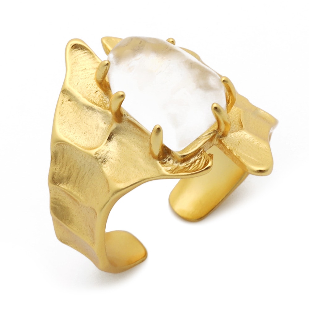 925 天然水晶 太幅リング [cr494]