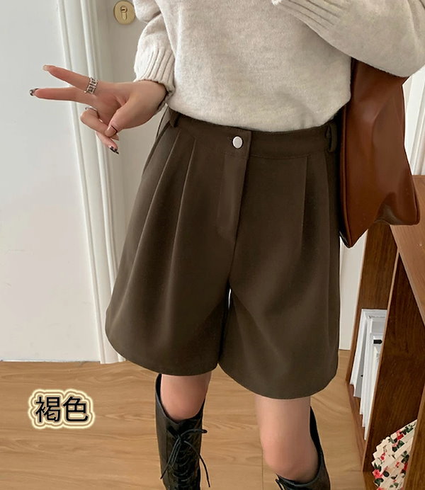 Qoo10] ショートパンツ キュロット 秋冬 レディ