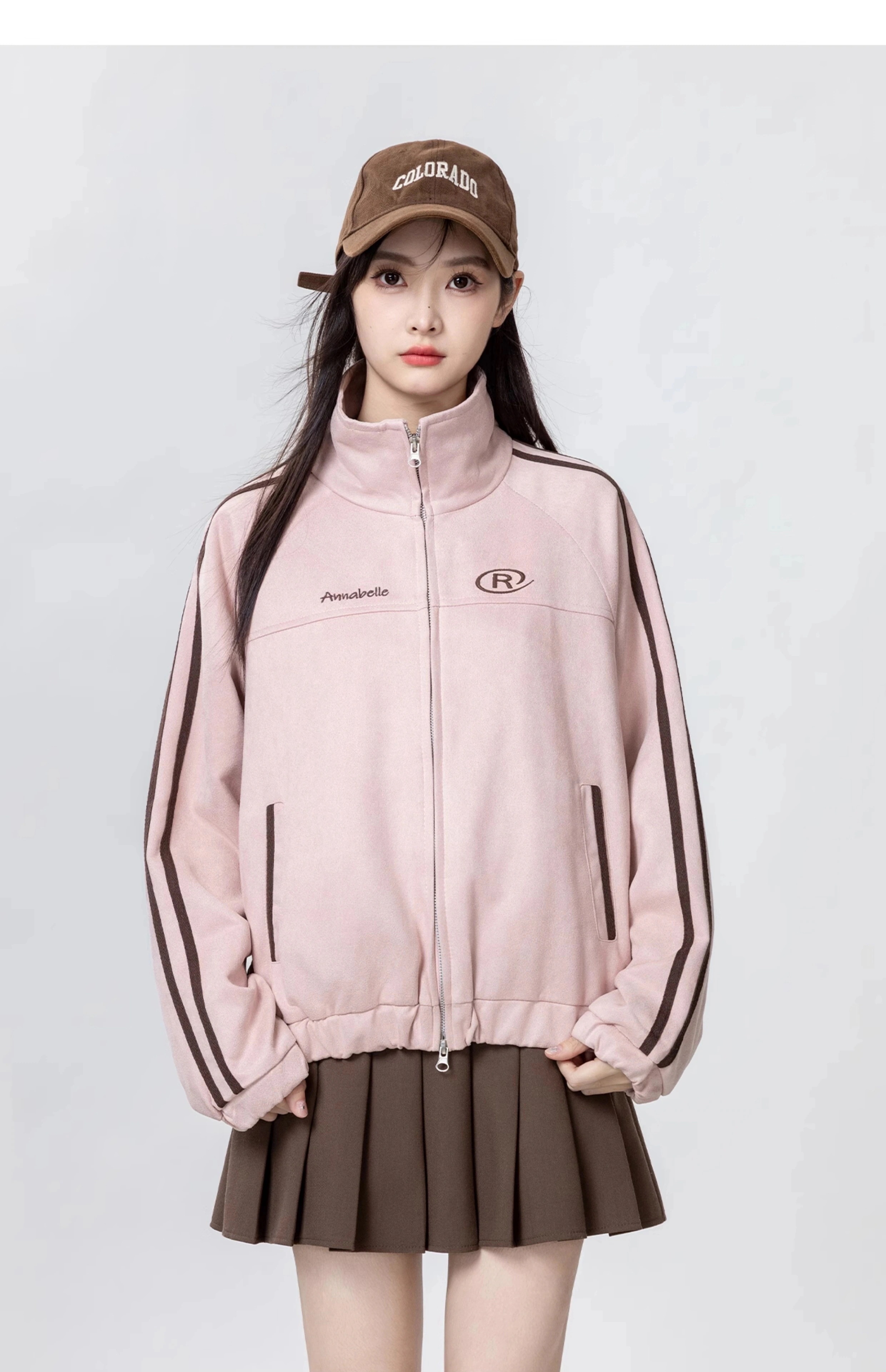 【急速出荷!】25 韓国 かわいい レディース バイカラーック スタンドネックアウターブルゾン羽織りスポーティー配色コーデ 長袖トップススポーツサイドカジュアルファッション系フル丈トラック 【急速出荷!】25 韓国 かわいい レディース バイカラーック スタンドネックアウターブルゾン羽織りスポーティー配色コーデ 長袖トップススポーツサイドカジュアルファッション系フル丈トラック