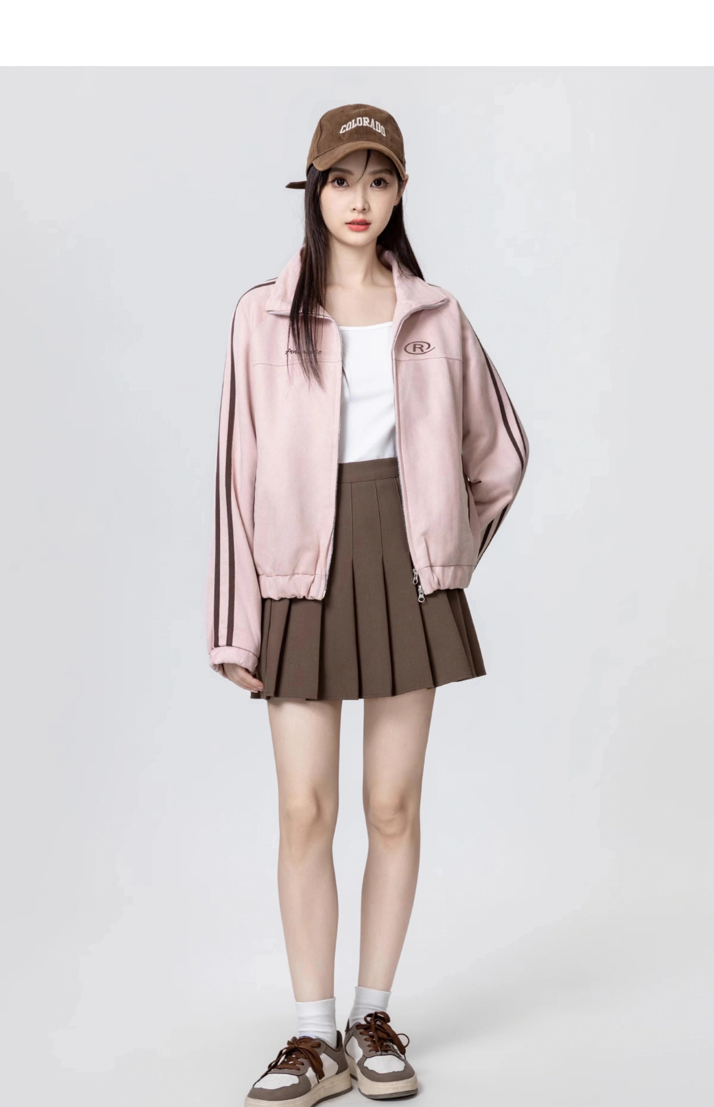 【急速出荷!】25 韓国 かわいい レディース バイカラーック スタンドネックアウターブルゾン羽織りスポーティー配色コーデ 長袖トップススポーツサイドカジュアルファッション系フル丈トラック 【急速出荷!】25 韓国 かわいい レディース バイカラーック スタンドネックアウターブルゾン羽織りスポーティー配色コーデ 長袖トップススポーツサイドカジュアルファッション系フル丈トラック