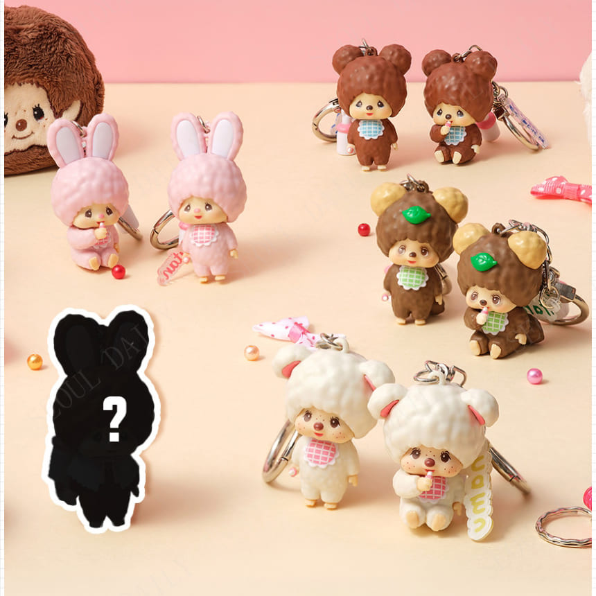 Qoo10] Monchhichi PVC 【ランダム】 キーリング フィギ