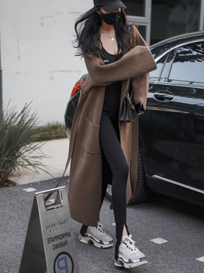 【取寄:納期2週間】ロングコート レディース コート アウター コーディガン 羽織 秋冬 暖かい ロング丈 シンプル 無地 ゆったり ルーズシルエット ラフ ウエストベルト 長袖 ポケット 【取寄:納期2週間】ロングコート レディース コート アウター コーディガン 羽織 秋冬 暖かい ロング丈 シンプル 無地 ゆったり ルーズシルエット ラフ ウエストベルト 長袖 ポケット