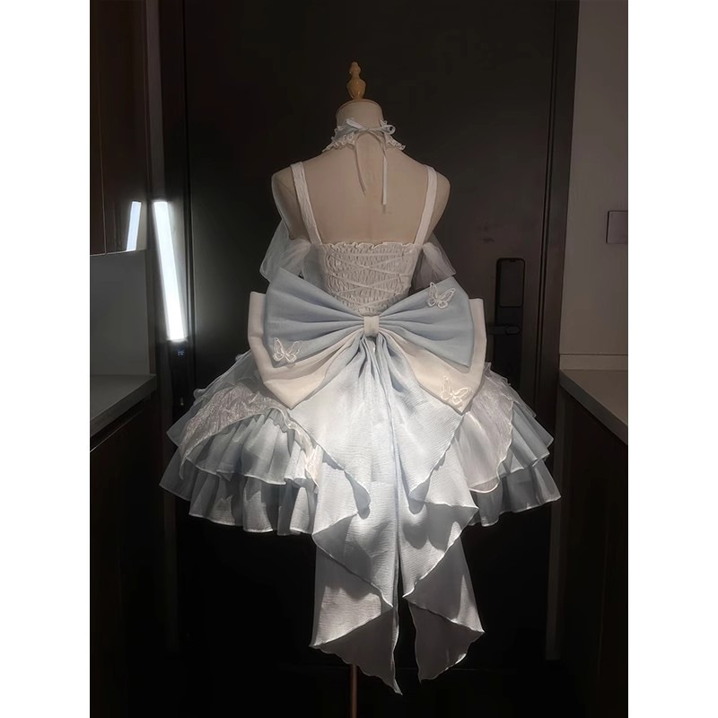 ロリータ プリンセススタイルの小さなドレスロリータドレスファイングリッター蝶ロリータチュチュスカート ロリータ プリンセススタイルの小さなドレスロリータドレスファイングリッター蝶ロリータチュチュスカート