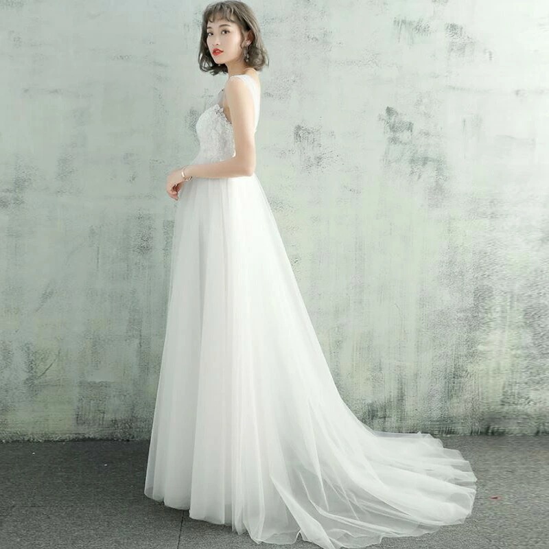 前撮り ドレス着後レビュー特典マタニティ対応! ハイウエスト レース aライン ドレス 総レース シースルー 透かし 白 ワンピース ウェディングドレス シンプル 海外 結婚式 ブライダル ロング レ