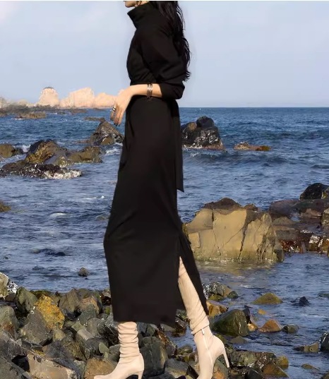 レディース ワンピース プルオーバー ドレス ロング 長袖 ハイネック Aライン ウエストマーク スリット ハイウエスト 大人可愛い きれいめ シンプル カジュアル 上品 おしゃれ かっこいい レディース ワンピース プルオーバー ドレス ロング 長袖 ハイネック Aライン ウエストマーク スリット ハイウエスト 大人可愛い きれいめ シンプル カジュアル 上品 おしゃれ かっこいい