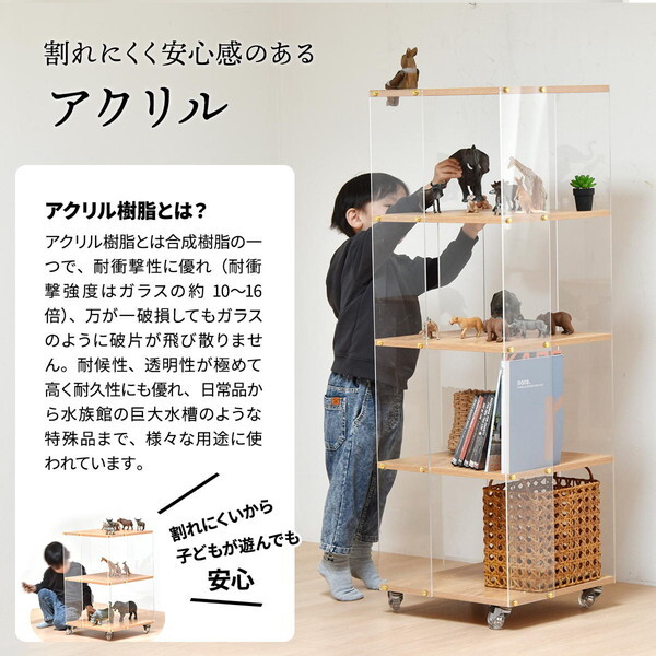 B.Bファニシング ONRC0339PLNAT ナチュラル アクリルラック 5段 メーカー直送