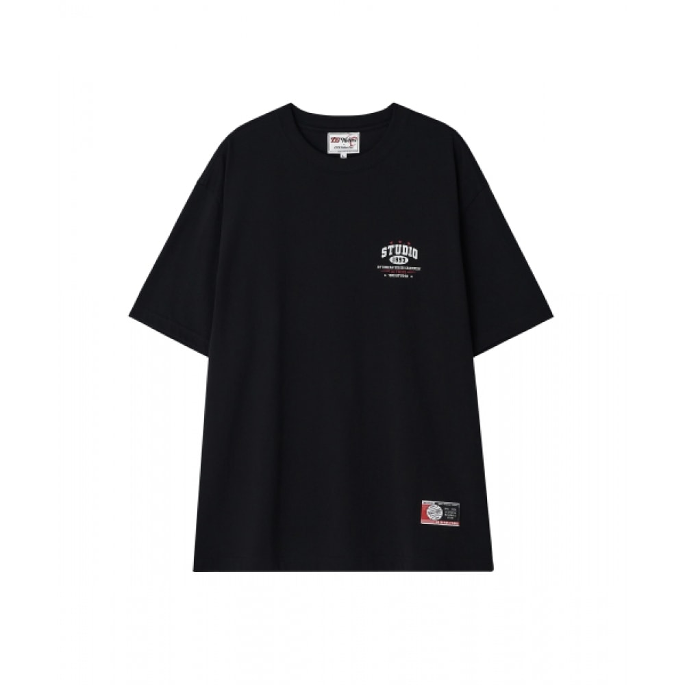 1993STUDIO [LGツインズ] ビッグタイポグラフィックTシャツ_ブラック