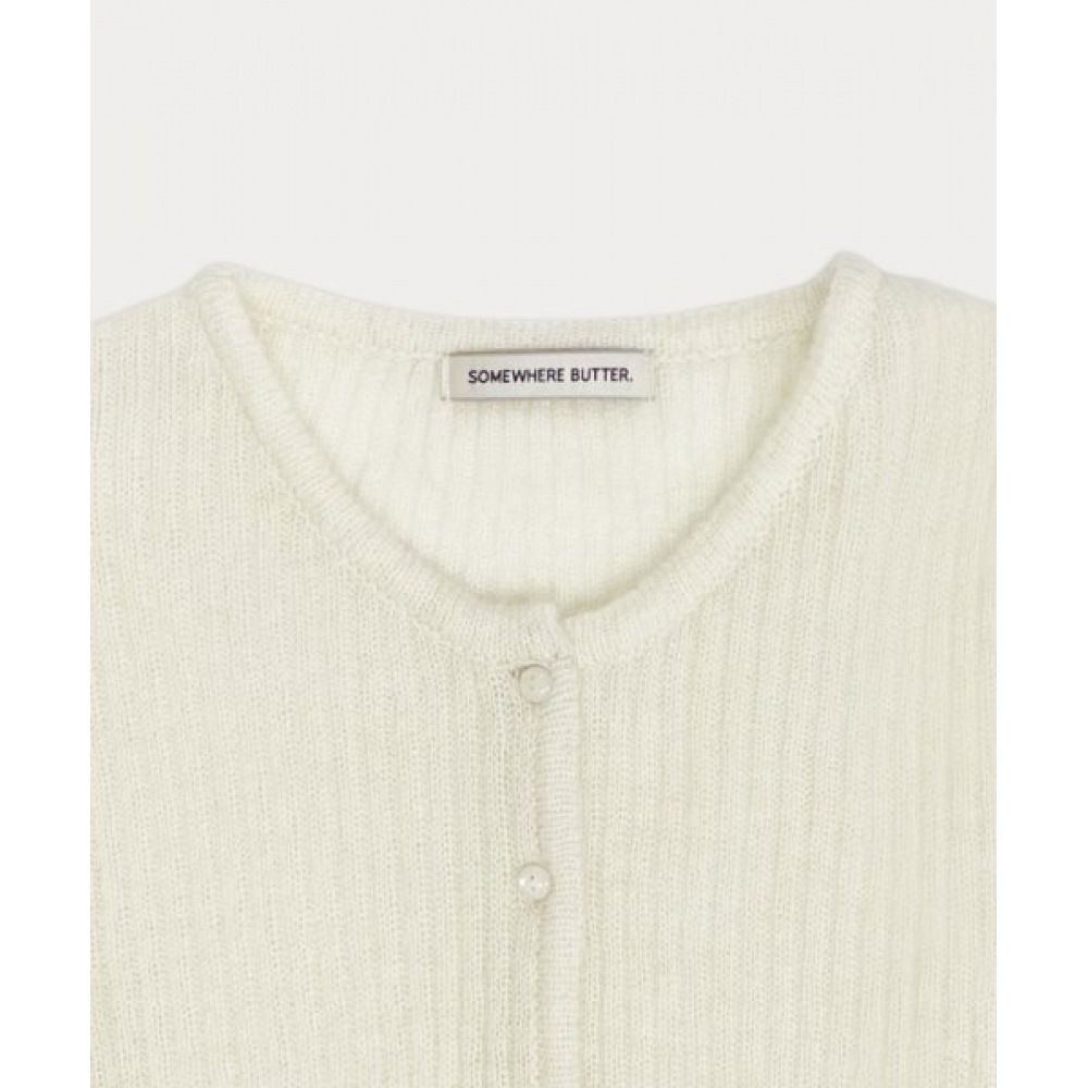 サムウェアバターエティペンダントカーディガン-アイボリー