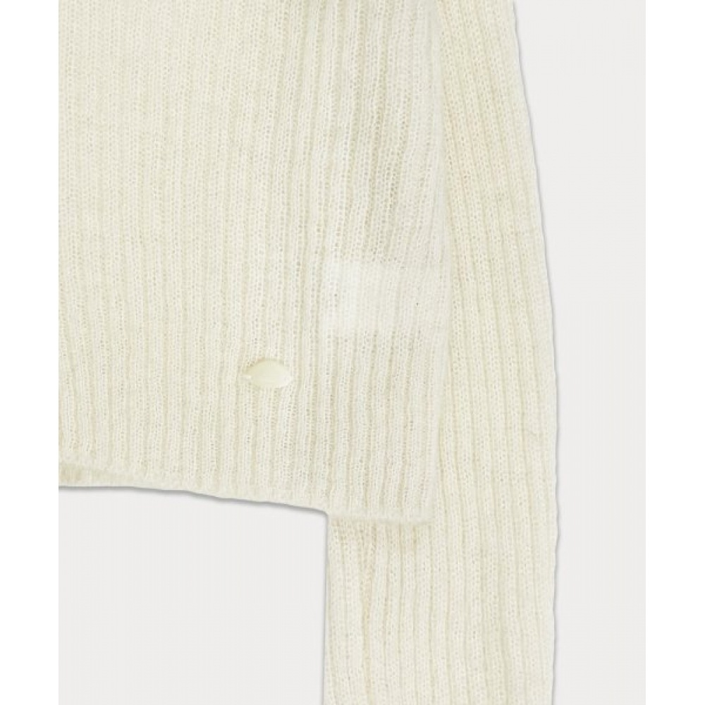 サムウェアバターエティペンダントカーディガン-アイボリー