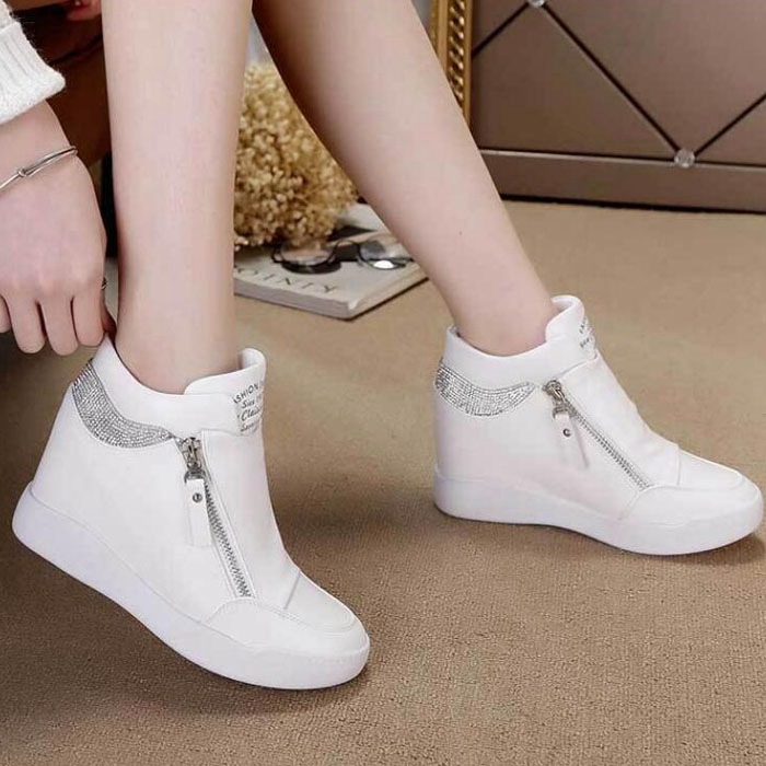 インヒールスニーカー スニーカー レディース ハイカット( 白 黒 )厚底 ハイカットインヒールスニーカー ジップ スニーカー ハイカット スリッポン ヒール7cm ハイカットスニーカー レディース靴 インヒールスニーカー スニーカー レディース ハイカット( 白 黒 )厚底 ハイカットインヒールスニーカー ジップ スニーカー ハイカット スリッポン ヒール7cm ハイカットスニーカー レディース靴