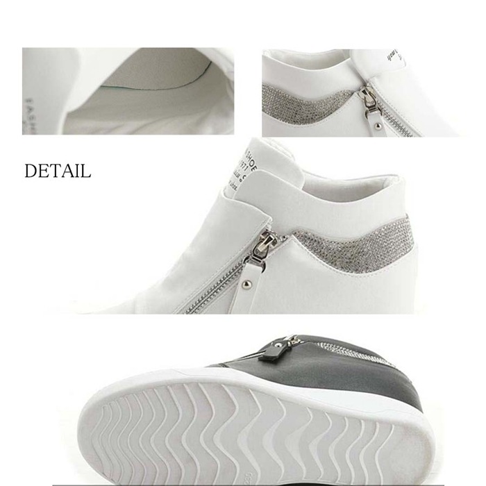 インヒールスニーカー スニーカー レディース ハイカット( 白 黒 )厚底 ハイカットインヒールスニーカー ジップ スニーカー ハイカット スリッポン ヒール7cm ハイカットスニーカー レディース靴 インヒールスニーカー スニーカー レディース ハイカット( 白 黒 )厚底 ハイカットインヒールスニーカー ジップ スニーカー ハイカット スリッポン ヒール7cm ハイカットスニーカー レディース靴