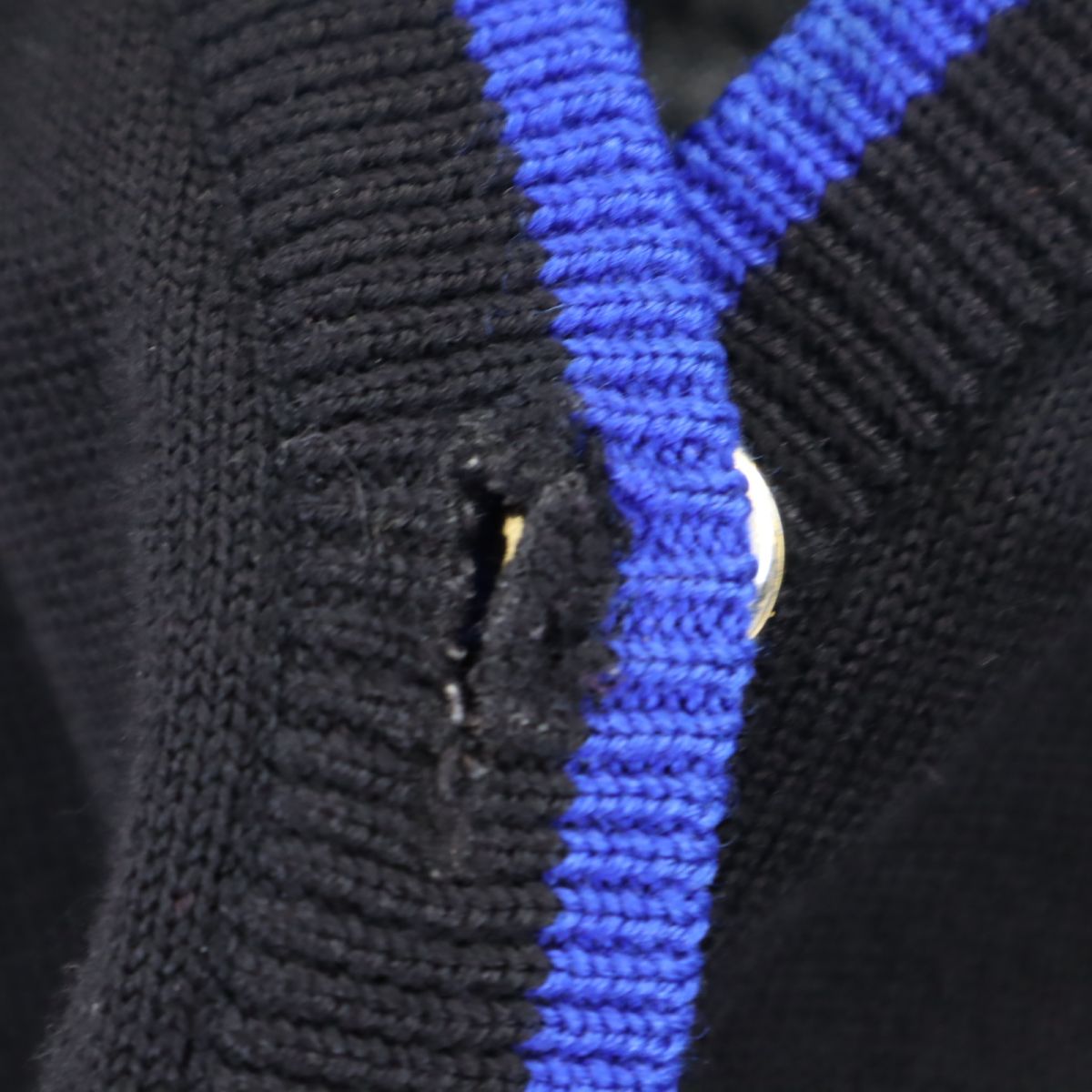 90s オールド 長袖 ニット カーディガン 黒系 レディース