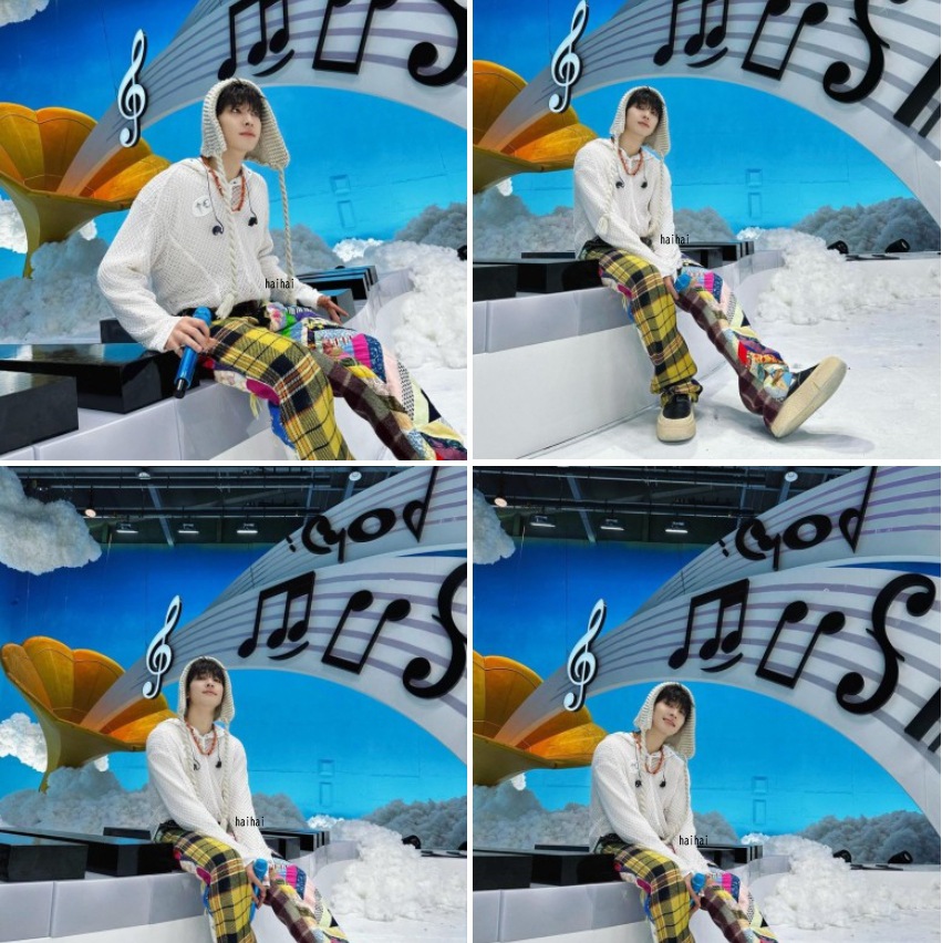 [SEVENTEENウォヌ着用]Rope Beige Knit Bonnet Hat