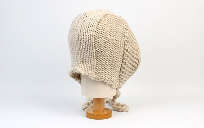 [SEVENTEENウォヌ着用]Rope Beige Knit Bonnet Hat