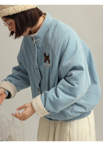 レトロな厚みのある暖かいコーデュロイウィンタージャケット