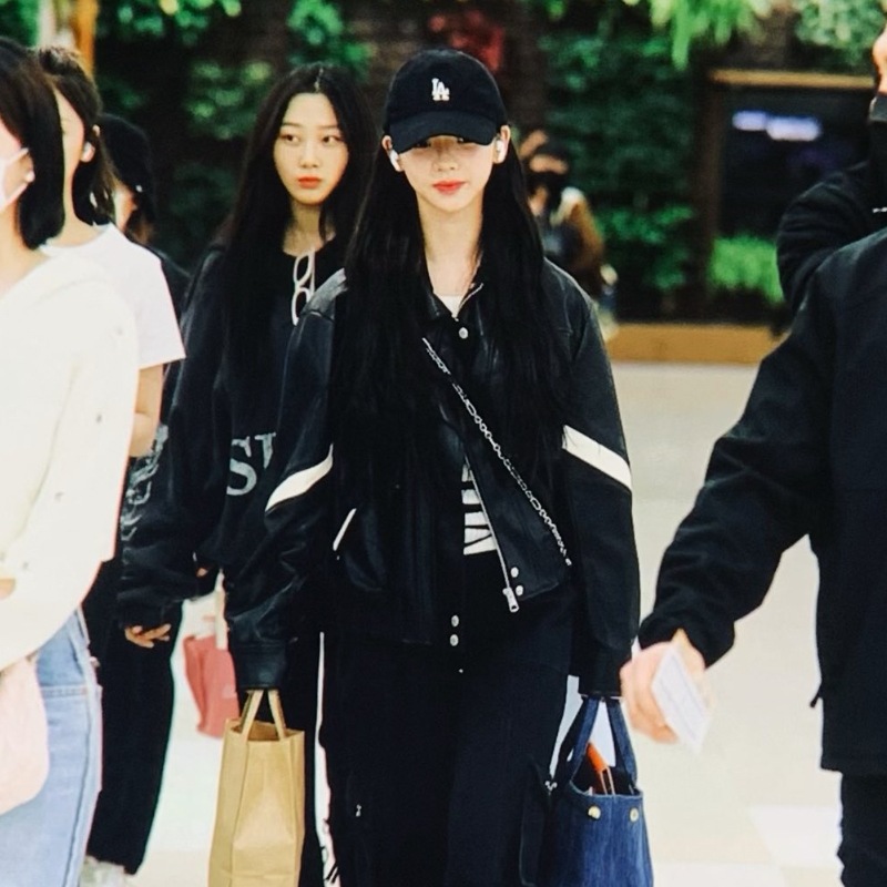 [aespa カリナ 着用] Rookie unstructured ball cap LA (black) 韓国 アイドル 帽子 レディース メンズ 深め 春 夏