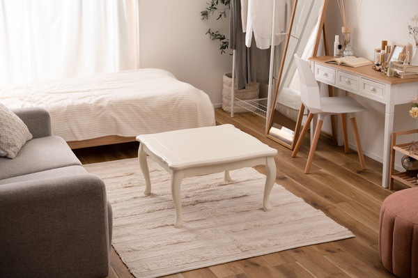 猫脚コタツ 正方形 繊維板 天然木 ラバーウッド ウレタン塗装 石英管ヒーター300W MS-303H 中間スイッチ