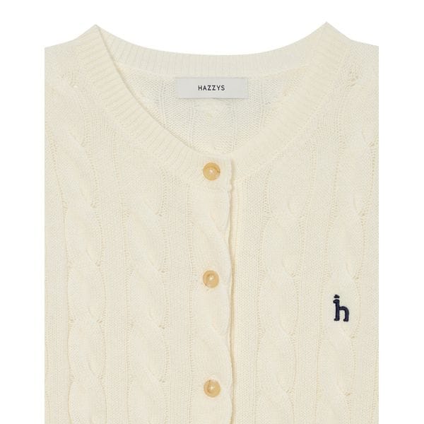 (ヘッジスレディース) 24FW ケーブルカーディガンアイボリー HSSW4DC84IV