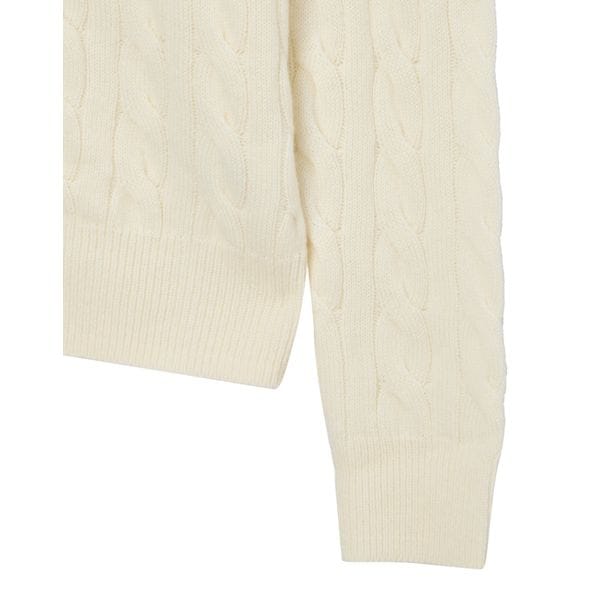 (ヘッジスレディース) 24FW ケーブルカーディガンアイボリー HSSW4DC84IV