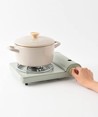 ブルーノ カセットコンロ スリム キャンプ ガス 焼肉 アウトドア 千石 小型 防災 用品 震災 備え かわいい おしゃれ グリーン BOE095-GR