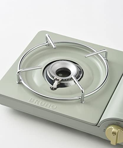 ブルーノ カセットコンロ スリム キャンプ ガス 焼肉 アウトドア 千石 小型 防災 用品 震災 備え かわいい おしゃれ グリーン BOE095-GR