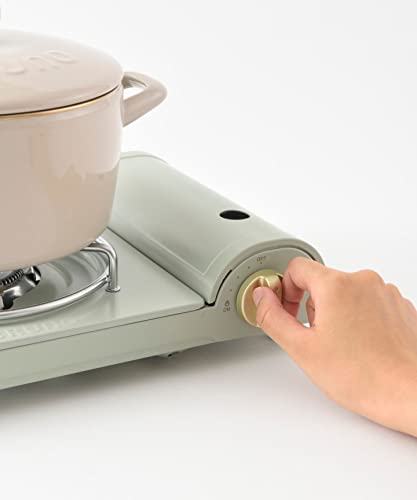 ブルーノ カセットコンロ スリム キャンプ ガス 焼肉 アウトドア 千石 小型 防災 用品 震災 備え かわいい おしゃれ グリーン BOE095-GR