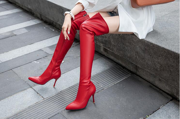 レディースブーツ ロングブーツ ニーハイブーツ ストレット 大きいサイズ ロング丈 秋冬 ストレッチソックスブーツ ピンヒール ハイヒール 9センチ ポインテッドトゥ 細ヒール ピンヒール 大きいサ レディースブーツ ロングブーツ ニーハイブーツ ストレット 大きいサイズ ロング丈 秋冬 ストレッチソックスブーツ ピンヒール ハイヒール 9センチ ポインテッドトゥ 細ヒール ピンヒール 大きいサ