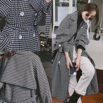低価超歓迎 チェック柄 チェスターコート レディース : レディース服 通販再入荷