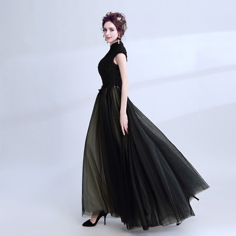 ドレス ウェディングドレス 演 レディース服 カラードレス 黒 ステージ
