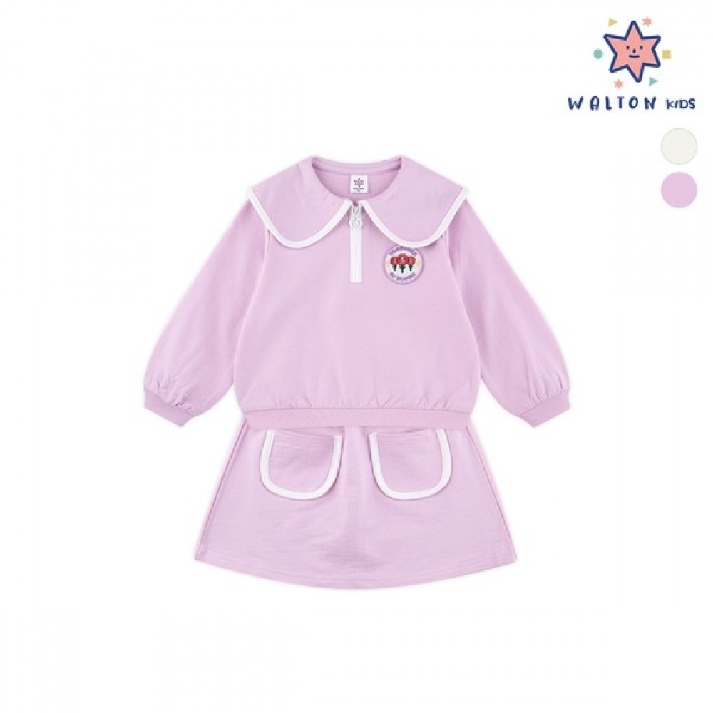 [ウォルトンキッズ] ハーフジップアップトップ＆ボトムスーツ