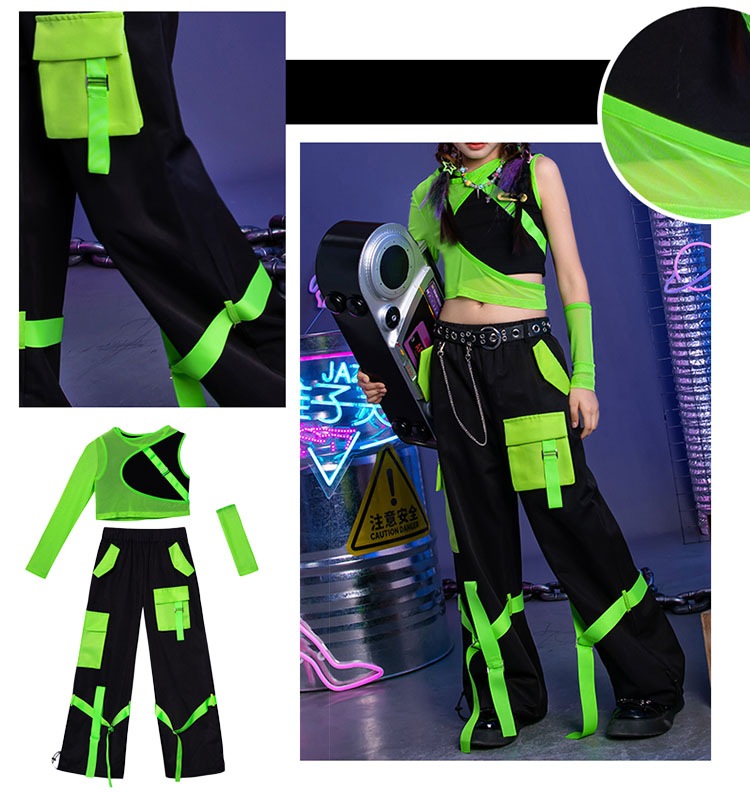 キッズ ダンス 衣装 セットアップ 女の子 カーゴパンツ へそ出しトップス 長袖 緑 メッシュシャツ タンクトップ グリーン ダンスパンツ 女の子 ジャズ ガールズ ジャズダンス チアダンス 韓国 演 キッズ ダンス 衣装 セットアップ 女の子 カーゴパンツ へそ出しトップス 長袖 緑 メッシュシャツ タンクトップ グリーン ダンスパンツ 女の子 ジャズ ガールズ ジャズダンス チアダンス 韓国 演