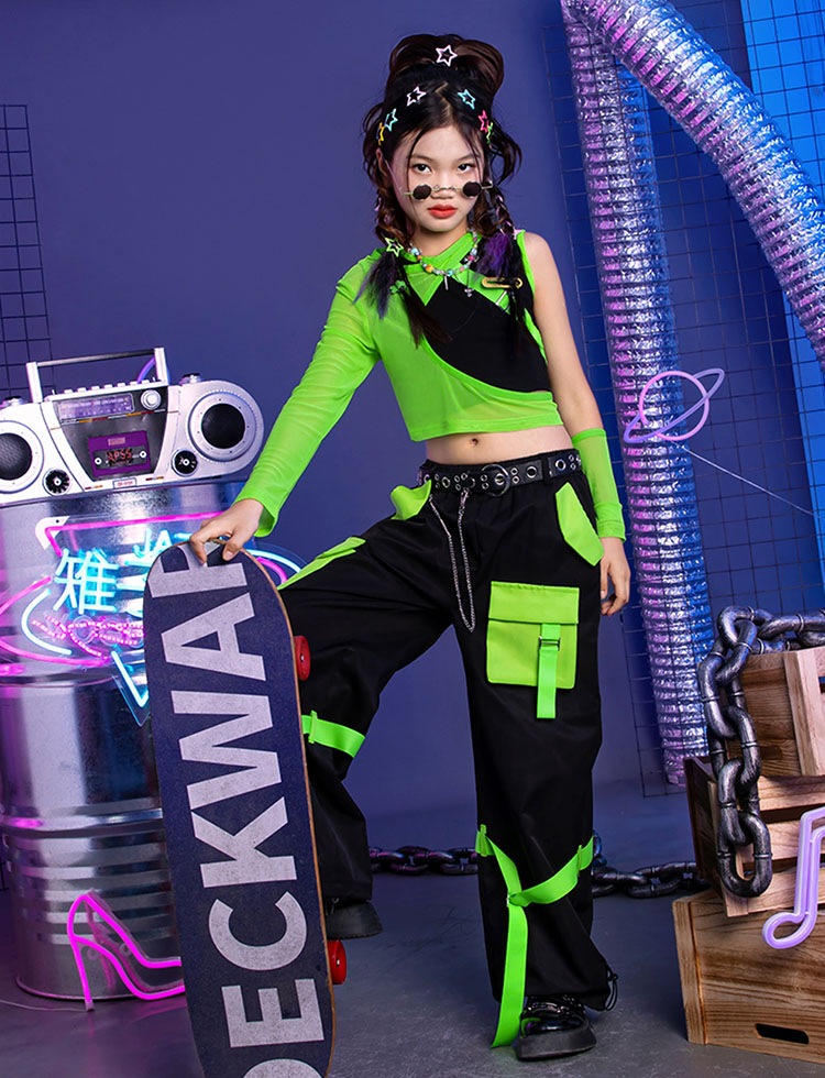 キッズ ダンス 衣装 セットアップ 女の子 カーゴパンツ へそ出しトップス 長袖 緑 メッシュシャツ タンクトップ グリーン ダンスパンツ 女の子 ジャズ ガールズ ジャズダンス チアダンス 韓国 演 キッズ ダンス 衣装 セットアップ 女の子 カーゴパンツ へそ出しトップス 長袖 緑 メッシュシャツ タンクトップ グリーン ダンスパンツ 女の子 ジャズ ガールズ ジャズダンス チアダンス 韓国 演
