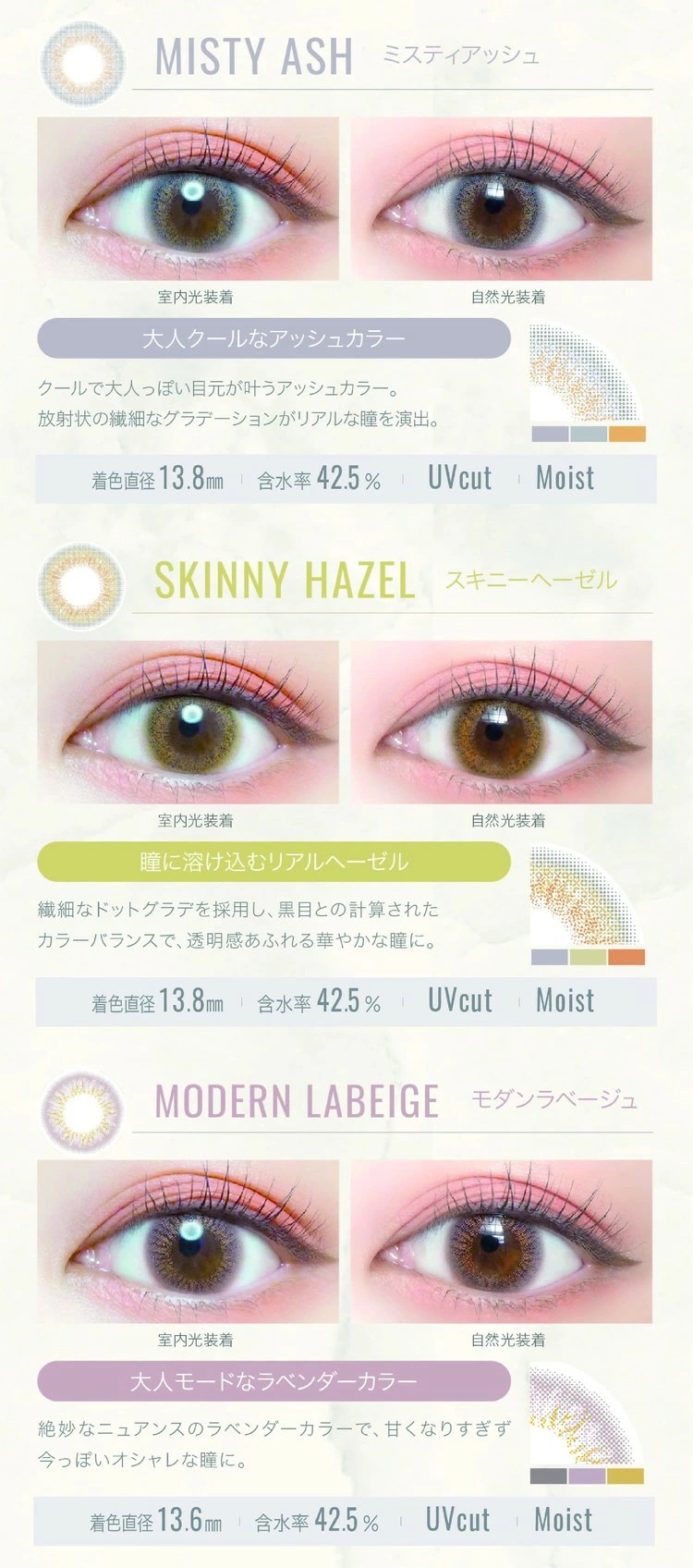 カラコン ワンデー エバーカラーワンデー ルクアージ 【3箱セット】 1箱10枚入り 送料無料 エバーカラー ナチュラル 1day 度あり 度なし 度入り