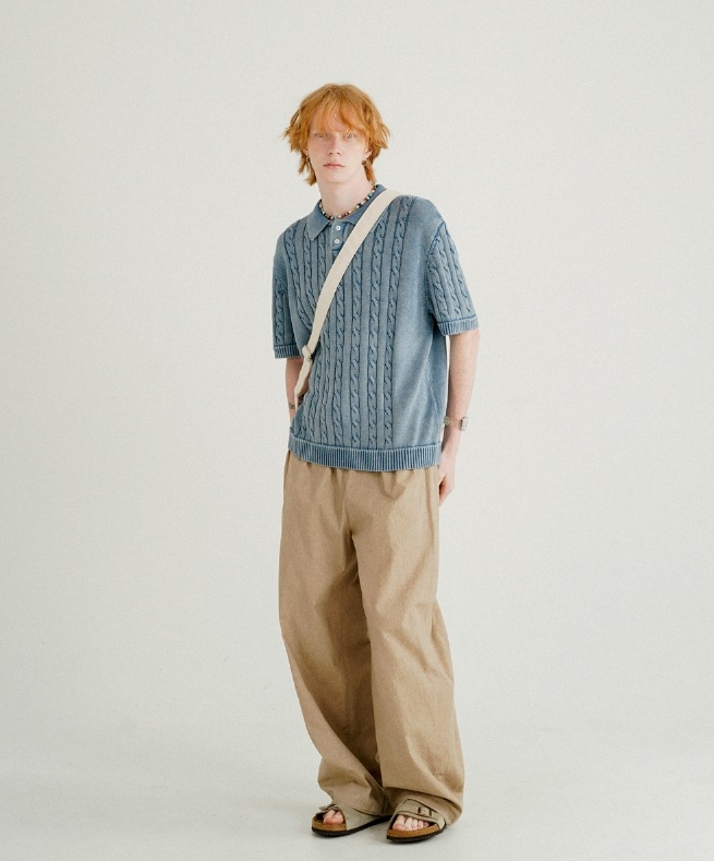 WV PROJECTのTwist washed 1/2 sleeve knit 全5色 WV PROJECTのTwist washed 1/2 sleeve knit 全5色 (WV PROJECT