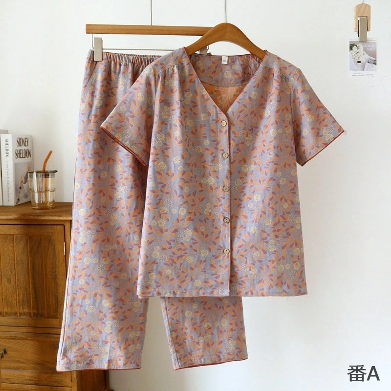 送料無料 花柄 ダブルガーゼ ルームウェア レディース 快眠 可愛い パジャマ 綿100% 上下セッ 送料無料 花柄 ダブルガーゼ ルームウェア レディース 快眠 可愛い パジャマ 綿100% 上下セッ