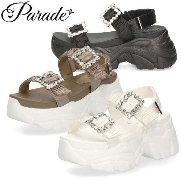 サンダル レディース 厚底 ぺたんこ ベルト スポサン スポーツサンダル 2本ベルト 歩きやすい キレイめ アウトドア フェス Parade 415 サンダル レディース 厚底 ぺたんこ ベルト スポサン スポーツサンダル 2本ベルト 歩きやすい キレイめ アウトドア フェス Parade 415