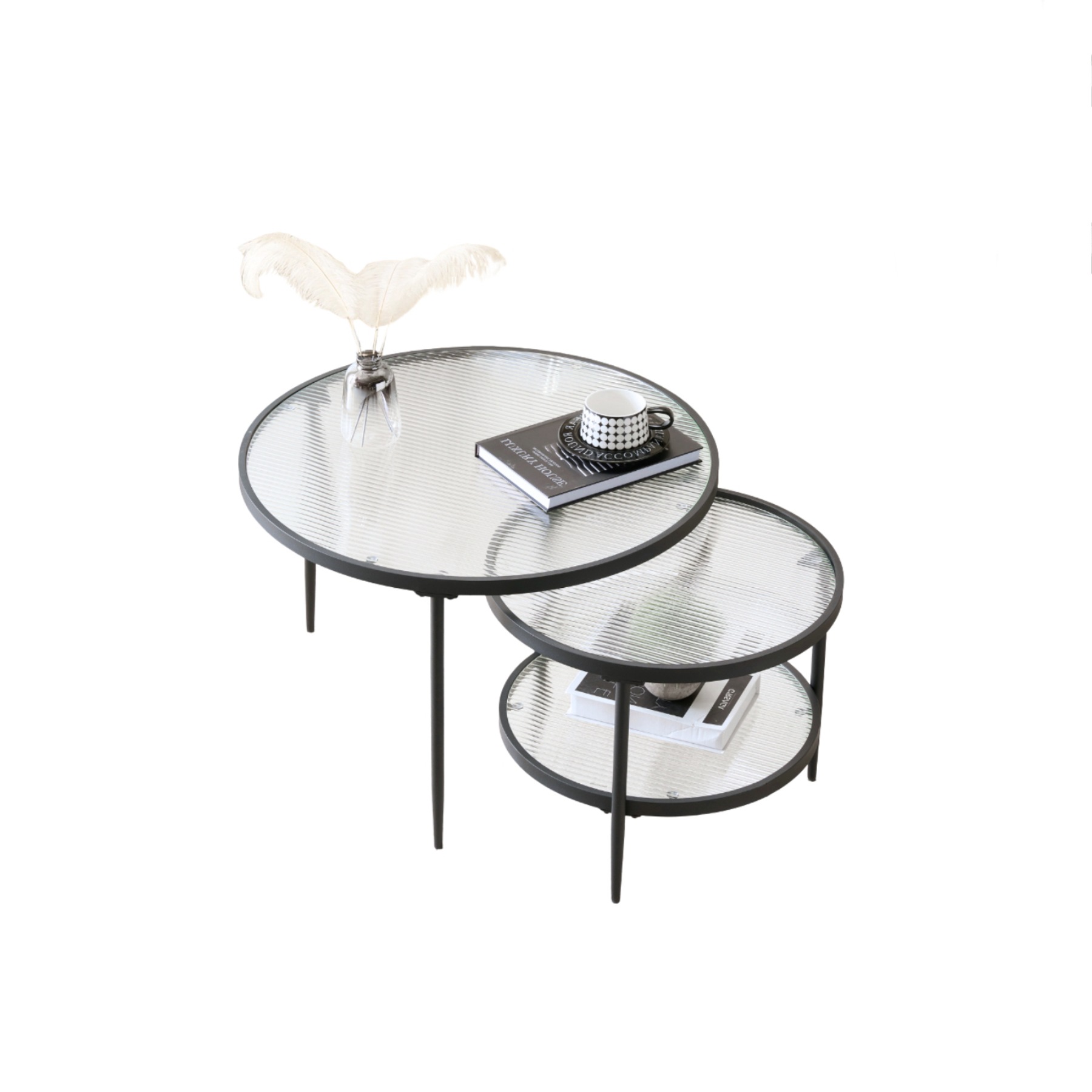 【国内出荷 - 3日配達】【セット品】ガラステーブル センターテーブル ガラス天板 2点セットル リビングテーブル ガラス ガラステーブル ローテーブル リビング 新生活 人気 おしゃれ カフェ風 モ