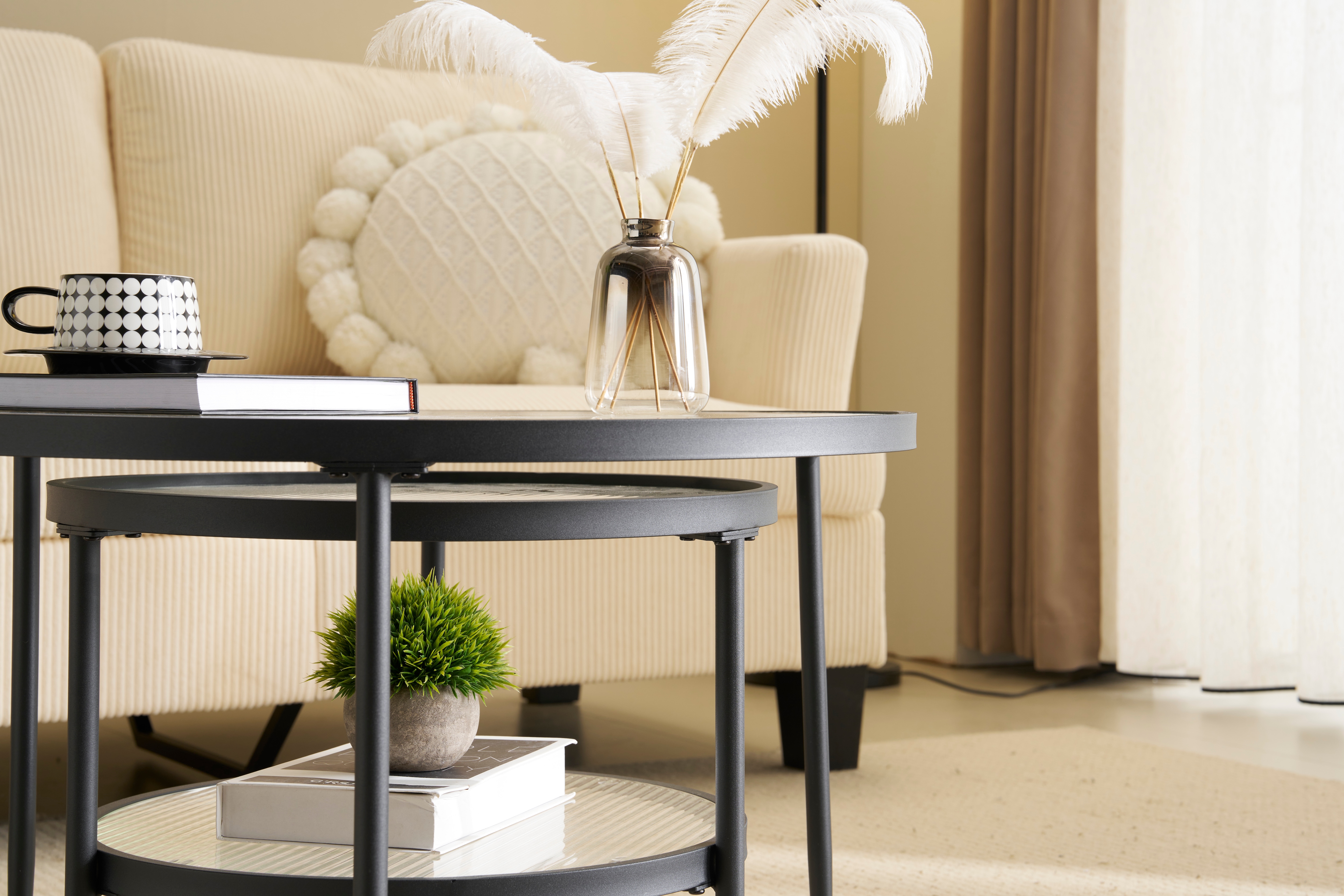 【国内出荷 - 3日配達】【セット品】ガラステーブル センターテーブル ガラス天板 2点セットル リビングテーブル ガラス ガラステーブル ローテーブル リビング 新生活 人気 おしゃれ カフェ風 モ