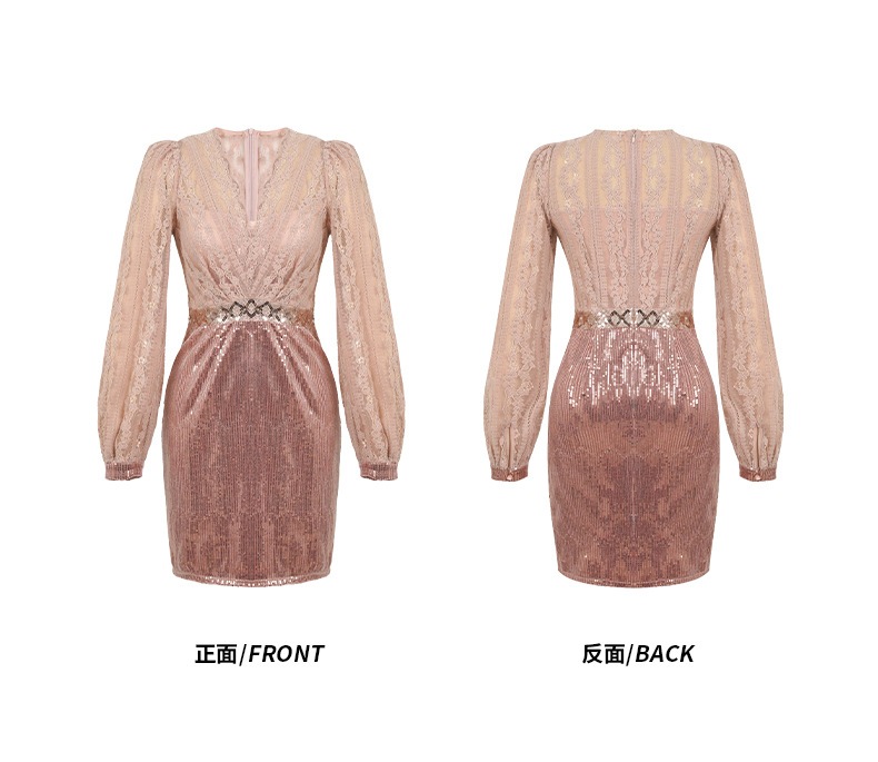 JY.上品 2024春冬 キラキラ レース ショートワンピース パーティードレス 着痩せ 大人 お呼ばれ 同窓会 披露宴 卒業式 結婚式 ウェディング 二次会 成人式