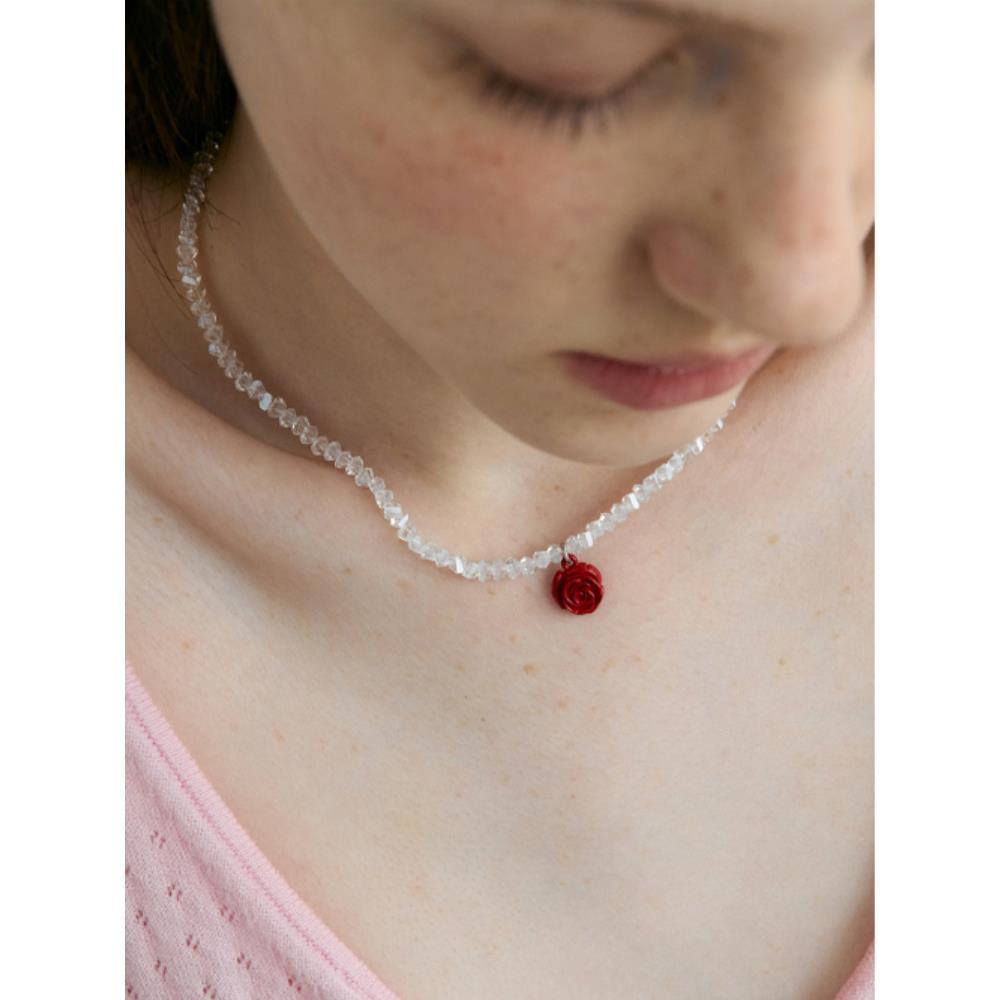 VINTAGE HOLLYWOOD Crystal Rose Necklace VH2435NE001M VINTAGE HOLLYWOOD Crystal Rose Necklace VH2435NE001M