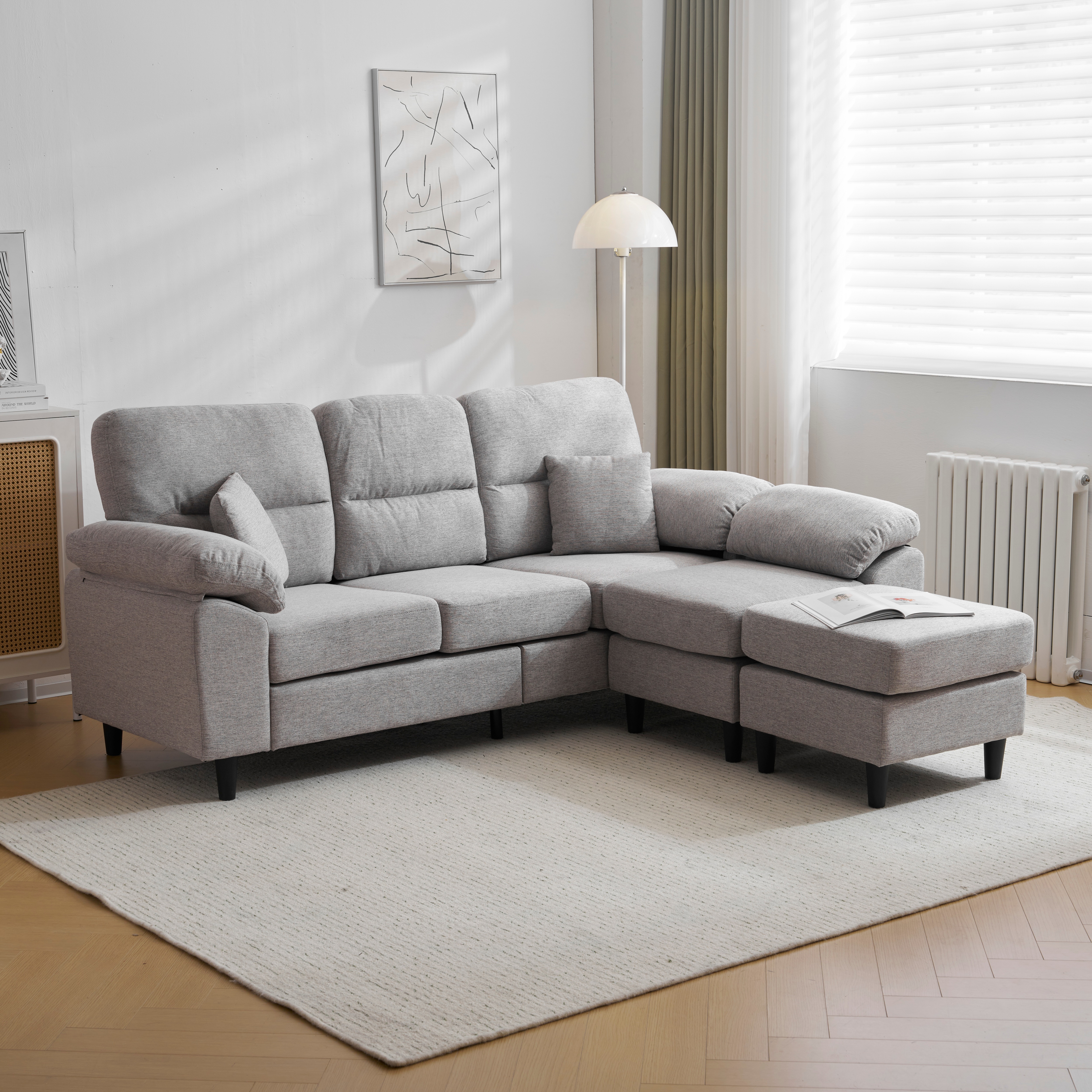 ソファ ソファーセット 5人掛け 2-5人掛け L字 クッション付き 肘付き コーナー ローソファー ローソファーセット